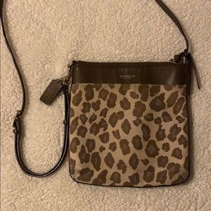 Leopard print coach bag